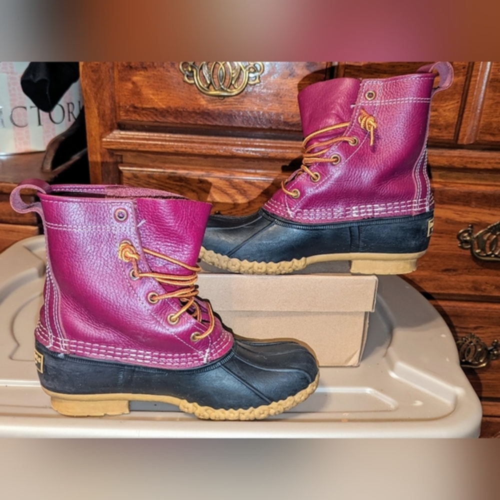 L.L. Bean Purple/Navy Bean Boots